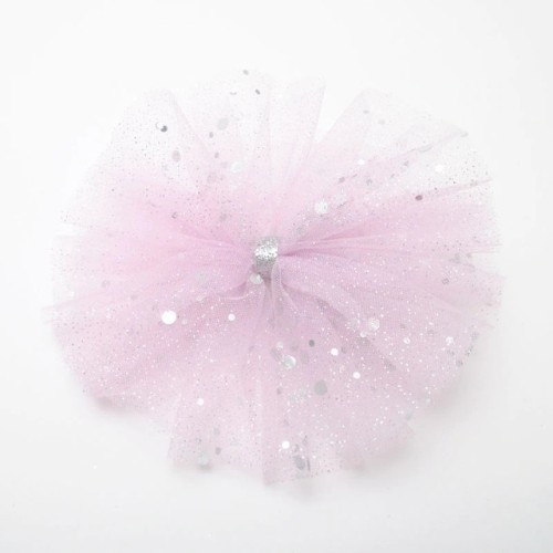 Girl hairpin tulle pink