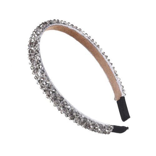 Hair band with crystals silver