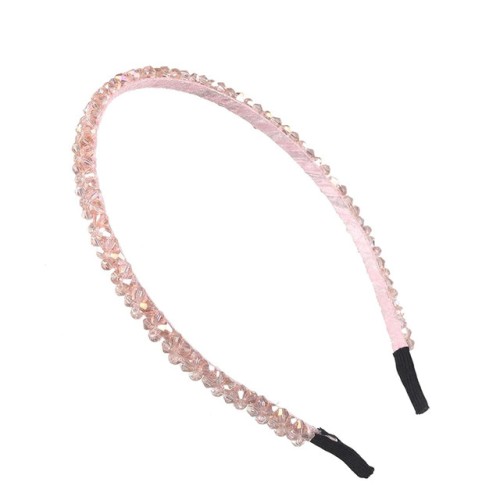 Hair band with crystals pink S