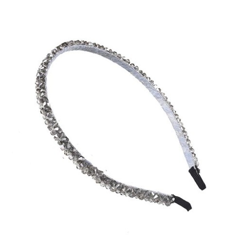 Hair band with crystals graphite S