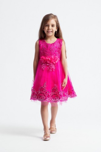Girl dress Amy in fuchsia