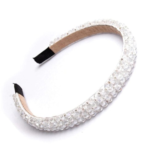 Hair band with crystals white
