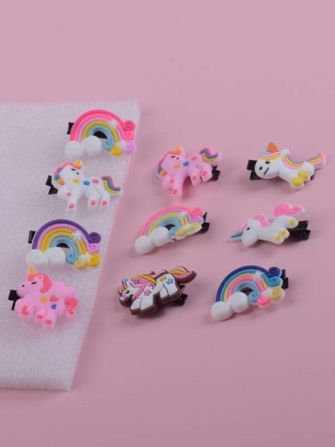 Girl hair clip unicorn set 10 pcs
