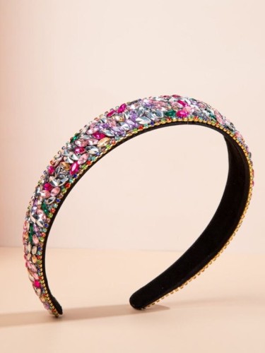 Girl hair band with crystals multi-coloured