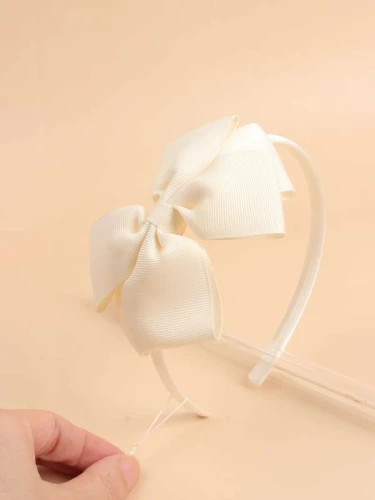 Girl hair band champagne bow