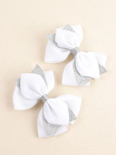 Girls hairpins white bows