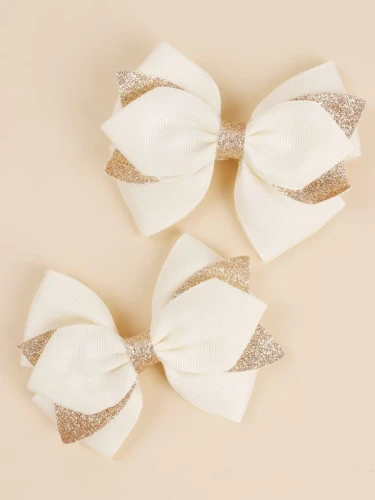 Girls hairpins golden bows