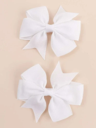 Girls hairpins bows white