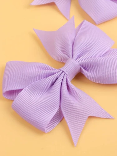 Girls hairpins bows violet