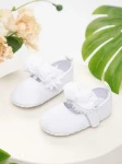 white baby shoes, embroidered flowers, elegant baby shoes, shoes for infants, comfortable baby shoes, high-quality shoes, baby shoe size guide, floral baby shoes, stylish baby shoes