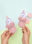 Pink baby shoes, baby shoes with flowers, high-quality baby shoes, elegant baby footwear, comfortable baby shoes