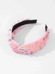 Pink velvet hairband, Pearl adorned hairband, Hair accessories for girls, Elegant hairbands, Quality hair products