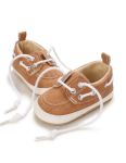 Baby boy shoes, brown baby shoes, high-quality materials, special occasions, first steps, newborn shoes, pre-walkers, size guide, foot growth