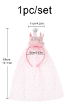 Pink tulle crown headband for girls, Elegant crown headbands, Stylish hair accessories, Premium crown hairbands, Quality headbands for girls