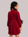 elegant dress for young girls, Daisy dress, red dress, special occasions, comfortable dress, girls fashion, puff sleeves, pearls