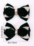 velvet hair bows, girls hair accessories, emerald hair clip, elegant hair clips, children's hair accessories, luxury hair bows, hair clips for girls, special occasion hair accessories, gift for girls, Irish kids fashion