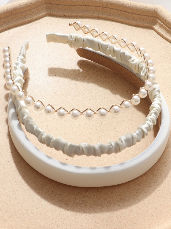 pearl headbands for girls, children's elegant headbands, cream headbands, girls' accessories, formal headwear for kids, Irish girl headbands, special occasion headbands, wedding headbands for girls, communion accessories, birthday headbands