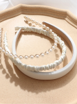 pearl headbands for girls, children's elegant headbands, cream headbands, girls' accessories, formal headwear for kids, Irish girl headbands, special occasion headbands, wedding headbands for girls, communion accessories, birthday headbands