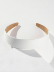 elegant headband, white satin headband, children's accessories, special occasion headband, high-quality headband, comfortable headband, girl's headband, Irish fashion, elegant girl's accessories, first communion accessories, school performance headband