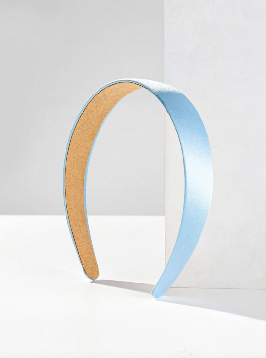 delicate blue headband, elegant hair accessory for girls, satin headband, comfortable headband, durable hairband, versatile headband, special occasion hair accessory, girl's fashion, children's headband, Irish elegance, stylish headband