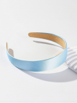 delicate blue headband, elegant hair accessory for girls, satin headband, comfortable headband, durable hairband, versatile headband, special occasion hair accessory, girl's fashion, children's headband, Irish elegance, stylish headband