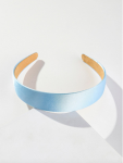delicate blue headband, elegant hair accessory for girls, satin headband, comfortable headband, durable hairband, versatile headband, special occasion hair accessory, girl's fashion, children's headband, Irish elegance, stylish headband