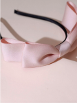 Princess headband, powder pink headband, satin bow headband, girl's elegant hair accessory, durable child's headband, formal occasion headwear, Irish fashion for kids, elegant girl's accessory, special occasion headband
