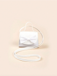 Girls Handbag, Elegant White Handbag, Kids Fashion, Children's Accessories, Bow Handbag, Special Occasion Handbag, Daily Wear Handbag, Quality Girls Bag, Adjustable Strap Handbag, Secure Closure Handbag