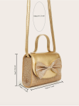Golden Star Handbag, Girls Fashion Accessory, Glitter Handbag for Girls, Special Occasion Handbag, Children's Party Bag, Sparkle Handbag, Little Fashionistas Handbag, Gift for Girls