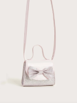 Pink Glow Handbag, Girls Glitter Handbag, Feminine Elegance Accessory, Special Occasion Handbag for Girls, Sparkle Bow Handbag, Delicate Girls Bag, Birthday Gift for Girls, Communion Accessory, Wedding Handbag for Girls