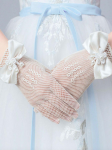 Mesh Communion Gloves, Elegant Communion Accessories, Girls First Holy Communion, Breathable Communion Gloves, Pearl Appliqué Gloves, Satin Bow Gloves, Communion Outfit Ireland, White Mesh Gloves, Delicate Communion Gloves