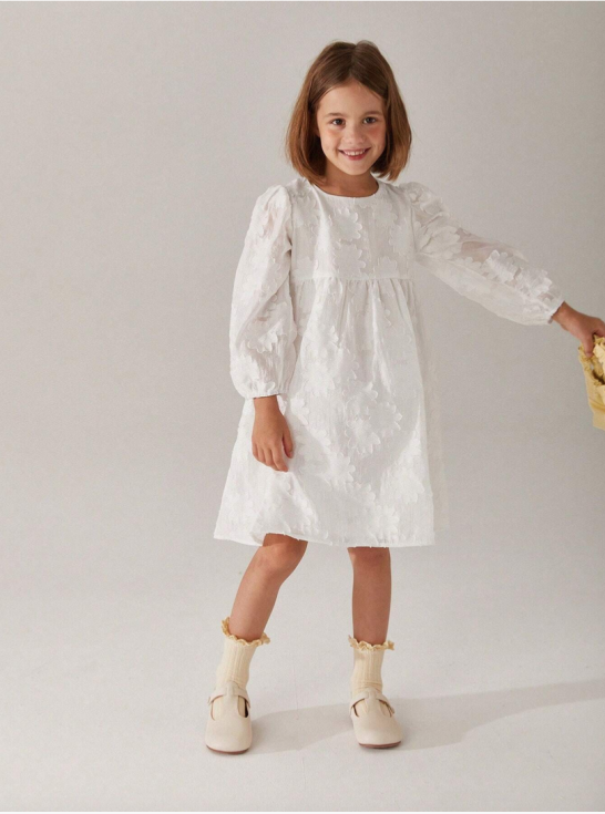 Suri dress, flower girl dress, elegance children's wear, special occasion dress for girls, wedding dress for girls, party dress for kids, Irish elegant kids fashion, comfortable kids clothing, floral appliqué dress