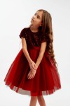 Elisa Dress Ireland, Children's Formal Wear, Girls Sequin Dress, Burgundy Princess Dress, Special Occasion Kids Clothes, High-Quality Girls Dress, Adjustable Kids Dress, Birthday Party Dress, Wedding Dress for Girls