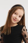black velvet headband, elegant headband for girls, chic hair accessory, luxury headband, stylish girl's headband, versatile headband, high-quality headband, comfortable headband, gift for stylish girls, Irish elegance, children's fashion accessory