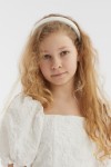 pearl headbands for girls, children's elegant headbands, cream headbands, girls' accessories, formal headwear for kids, Irish girl headbands, special occasion headbands, wedding headbands for girls, communion accessories, birthday headbands