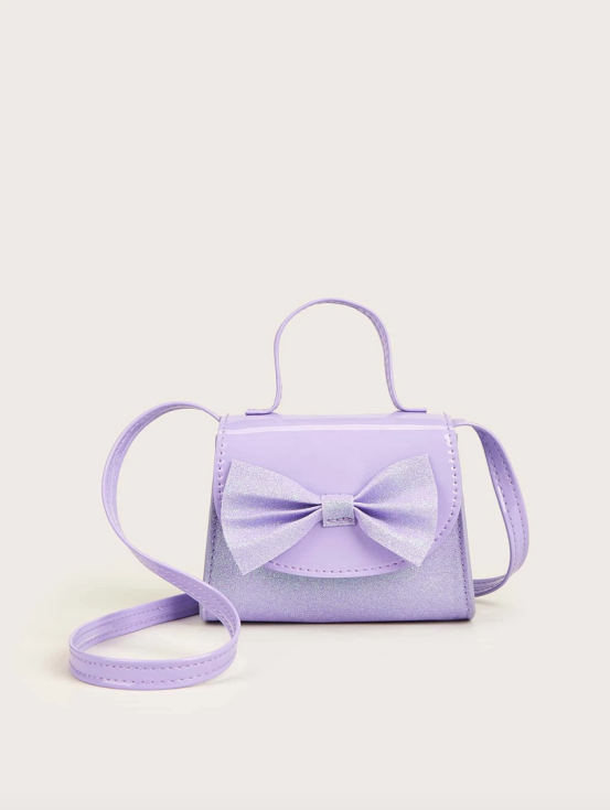 lavender handbag, girls' handbag, bow handbag, elegant handbag, handbag for special occasions, birthday gift for girls, wedding accessory, communion handbag, stylish girls' purse, Irish girls' accessories