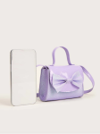 lavender handbag, girls' handbag, bow handbag, elegant handbag, handbag for special occasions, birthday gift for girls, wedding accessory, communion handbag, stylish girls' purse, Irish girls' accessories