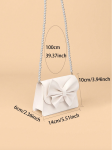 girl's handbag, white handbag, elegant handbag, bow handbag, pearl strap handbag, girl's accessory, special occasion bag, Irish fashion, handbag for girls, communion bag