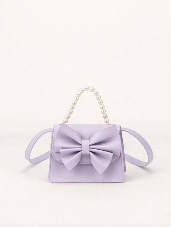 lavender handbag for girls, girls' bow handbag, elegant girls' bag, children's fashion accessory, special occasion handbag, girls' lavender purse, Irish fashion for kids