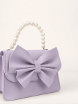 lavender handbag for girls, girls' bow handbag, elegant girls' bag, children's fashion accessory, special occasion handbag, girls' lavender purse, Irish fashion for kids