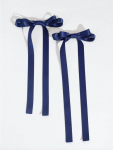 navy hair clips, bow hair clips, hair accessories for girls, satin hair clips, elegant hair clips, girls' hair accessories, navy bow clips, kids' fashion accessories, Irish hair accessories