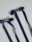 navy hair clips, bow hair clips, hair accessories for girls, satin hair clips, elegant hair clips, girls' hair accessories, navy bow clips, kids' fashion accessories, Irish hair accessories