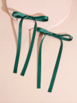 green hair bows, hair clips for girls, elegant hair accessories, satin hair clips, hair bows Ireland, children's hair accessories, girls hair clips, fashion for girls