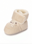 baby booties, insulated baby shoes, cozy baby footwear, warm baby booties, beige baby shoes, baby winter boots, soft baby shoes, baby booties Ireland