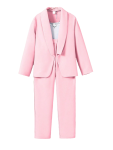 girls' pink suit, elegant girls' set, formal girls' outfit, blazer and trousers set, girls' occasion wear, girls' formalwear Ireland, pastel pink girls' suit, Daria girls' clothing