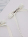hair clips for girls, satin bow clips, elegant hair accessories, cream hair bows, girls’ hair clips, special occasion accessories, children’s hair clips Ireland