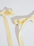 hair bows for girls, satin hair clips, pastel yellow hair accessories, elegant hair bows, girls' hair accessories, hair clips for kids, Irish fashion for girls, formal hair bows