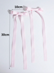 pink hair clips for girls, satin bow clips, children's hair accessories, elegant hair clips, special occasion hair bows, girls' hair accessories Ireland