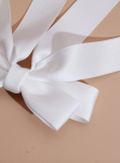 satin hair bow, white hair bow, girls hair accessories, communion hair bow, christening bow, wedding hair accessories, elegant bow for girls, satin bow Ireland