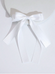 satin hair bow, white hair bow, girls hair accessories, communion hair bow, christening bow, wedding hair accessories, elegant bow for girls, satin bow Ireland